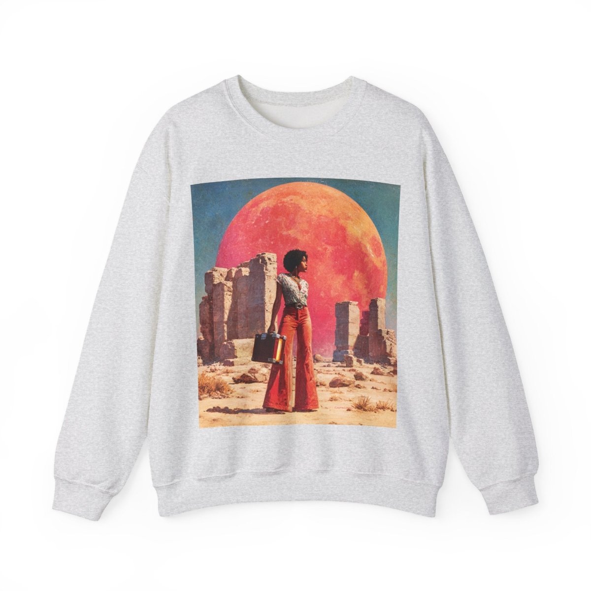 Afrofuturism Woman Sweatshirt - Afrocentric Art by The Trini Gee
