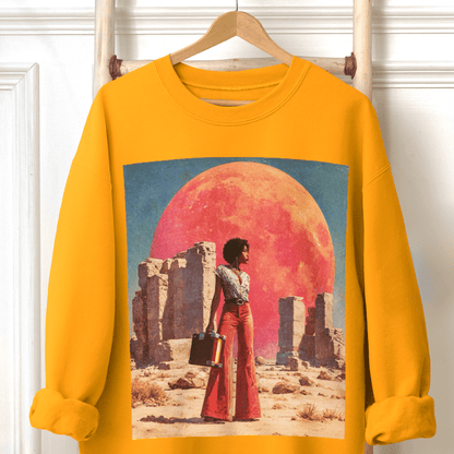 Afrofuturism Woman Sweatshirt - Afrocentric Art by The Trini Gee