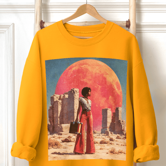 Afrofuturism Woman Sweatshirt - Afrocentric Art by The Trini Gee