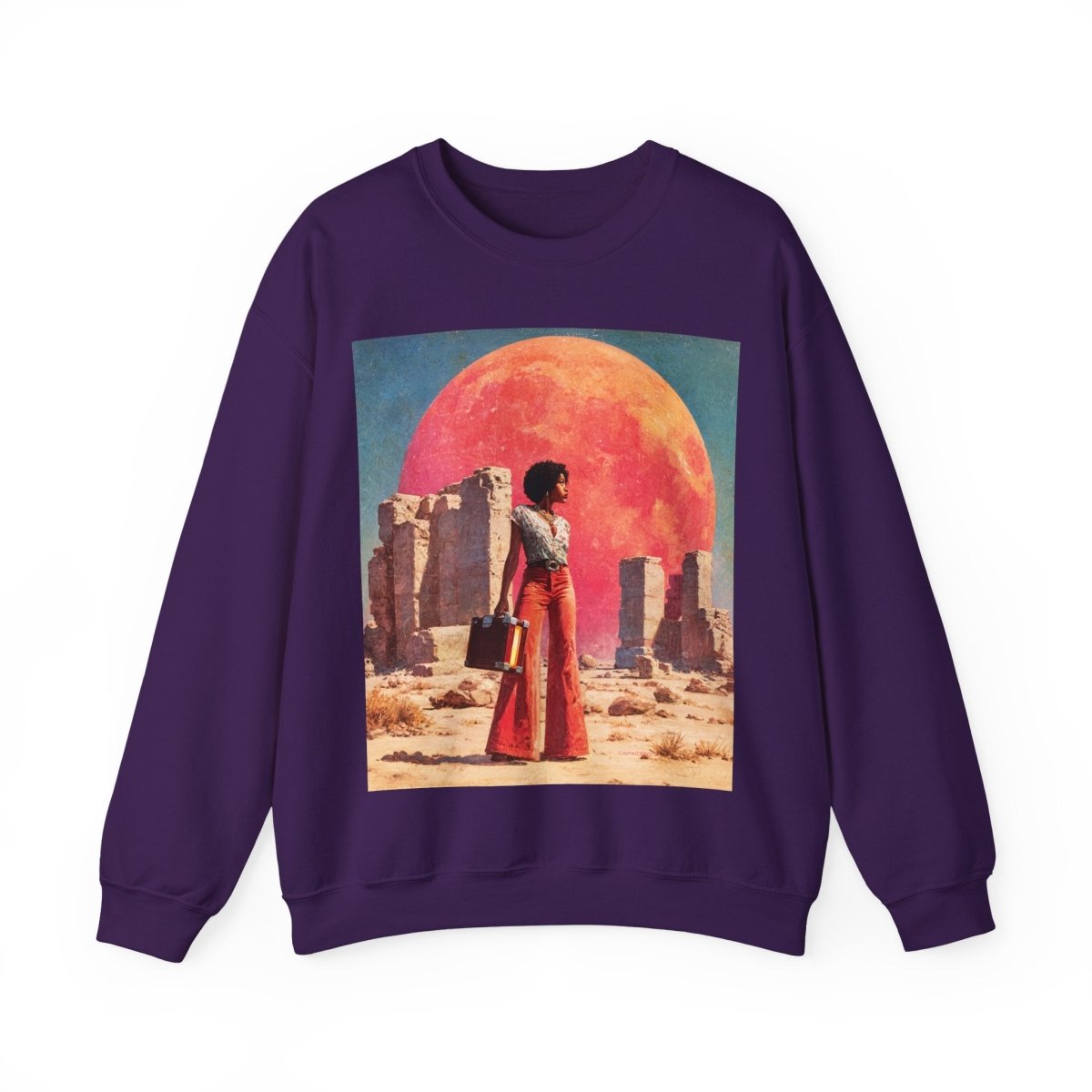 Afrofuturism Woman Sweatshirt - Afrocentric Art by The Trini Gee