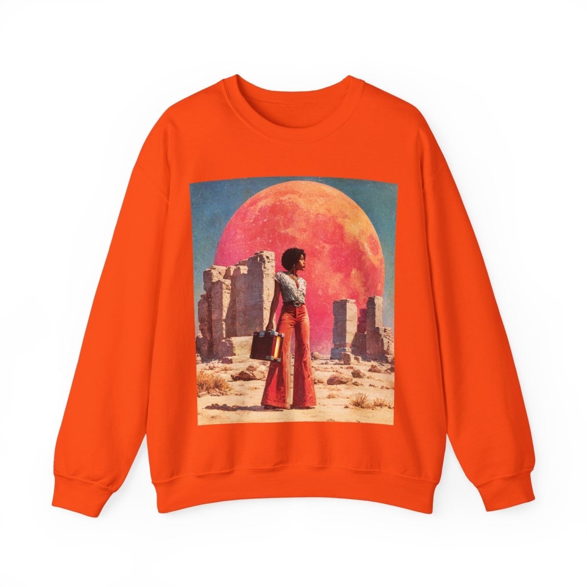 Afrofuturism Woman Sweatshirt - Afrocentric Art by The Trini Gee
