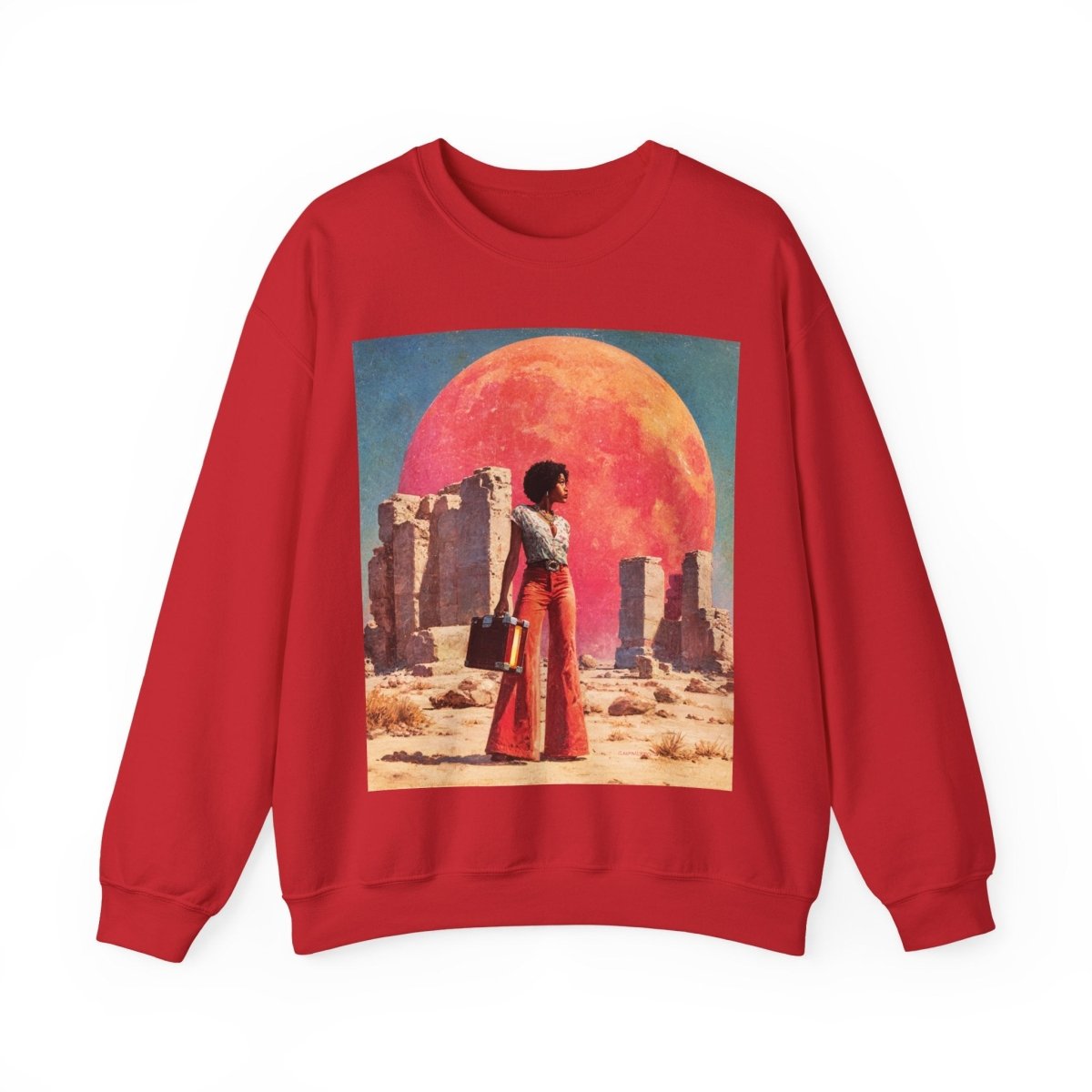 Afrofuturism Woman Sweatshirt - Afrocentric Art by The Trini Gee