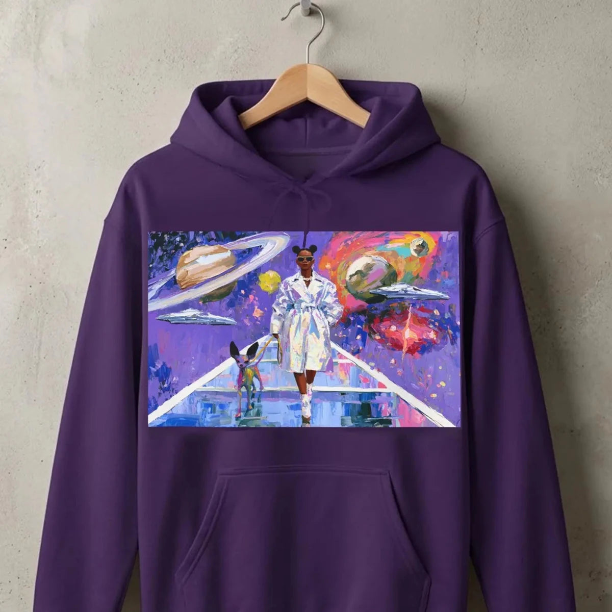 Afrofuturist Spacewalk Hoodie - Afrocentric Art by The Trini Gee