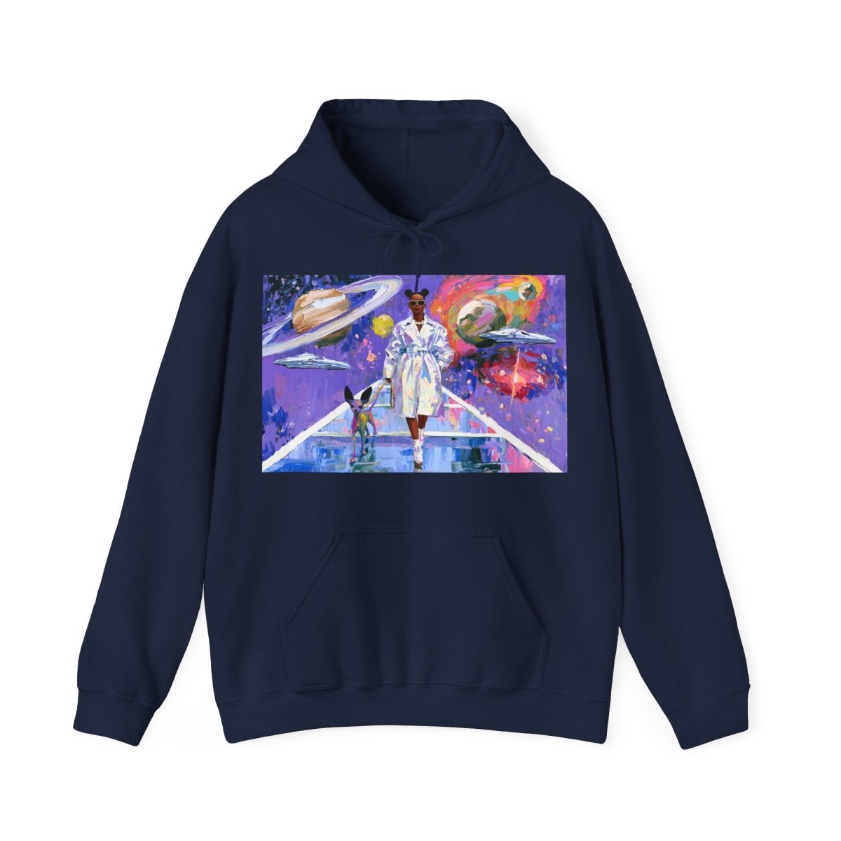 Afrofuturist Spacewalk Hoodie - Afrocentric Art by The Trini Gee