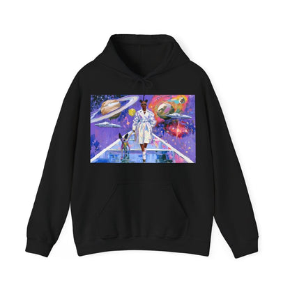Afrofuturist Spacewalk Hoodie - Afrocentric Art by The Trini Gee