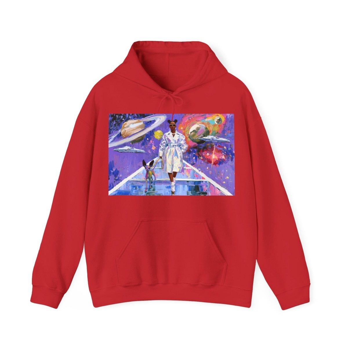 Afrofuturist Spacewalk Hoodie - Afrocentric Art by The Trini Gee