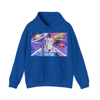Afrofuturist Spacewalk Hoodie - Afrocentric Art by The Trini Gee