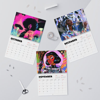 Afrofuturistic Melanin 2027 Wall Calendar - Afrocentric Art by The Trini Gee