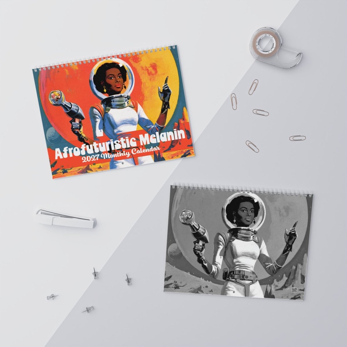 Afrofuturistic Melanin 2027 Wall Calendar - Afrocentric Art by The Trini Gee