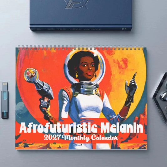 Afrofuturistic Melanin 2027 Wall Calendar - Afrocentric Art by The Trini Gee