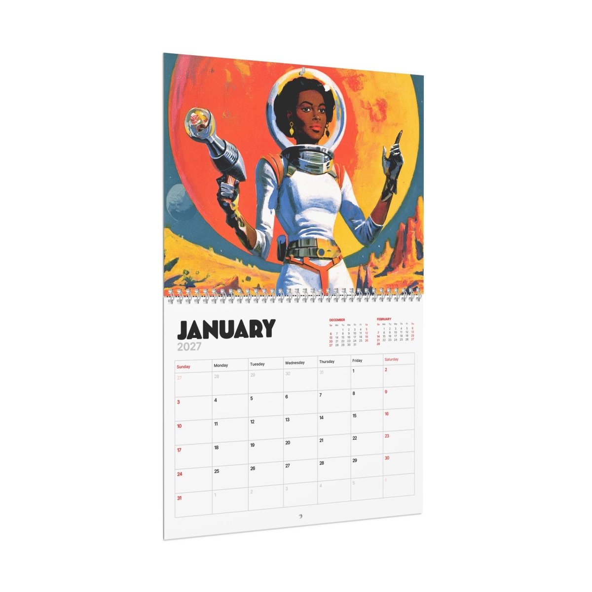 Afrofuturistic Melanin 2027 Wall Calendar - Afrocentric Art by The Trini Gee