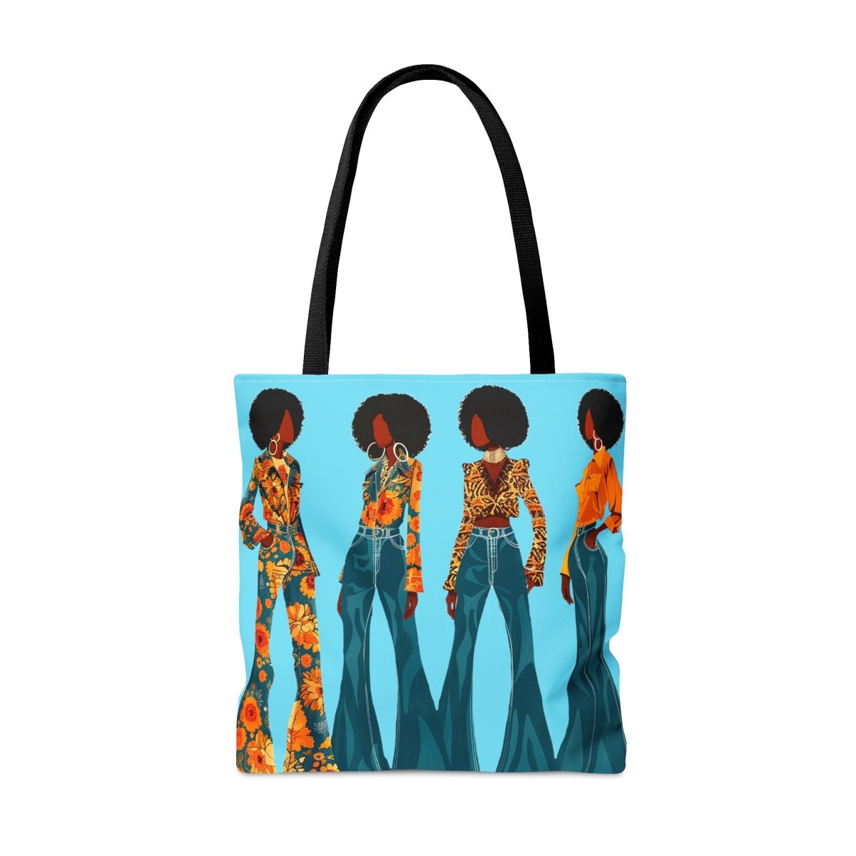 Afros and Bell Bottoms Tote Bag - The Trini Gee