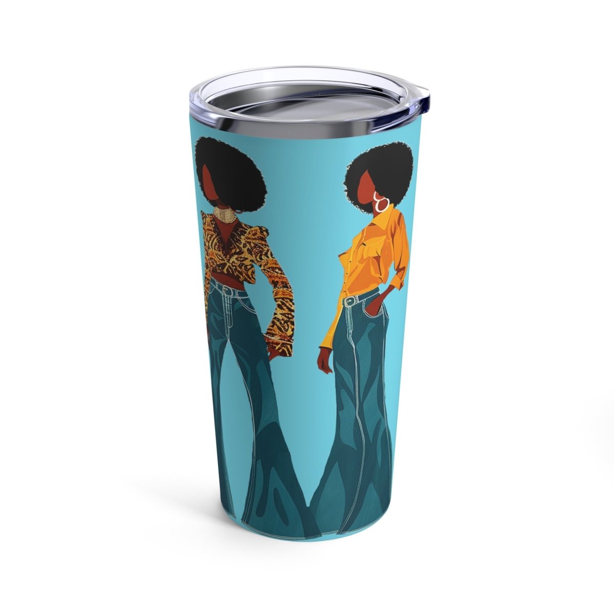 Afros and Bell Bottoms Tumbler - The Trini Gee