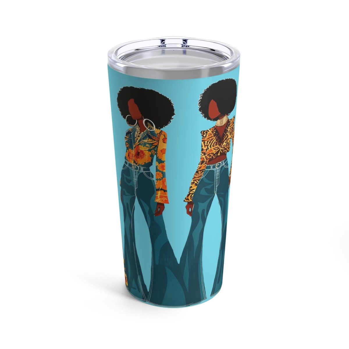 Afros and Bell Bottoms Tumbler - The Trini Gee