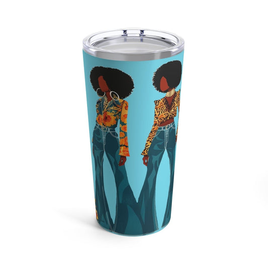 Afros and Bell Bottoms Tumbler - The Trini Gee
