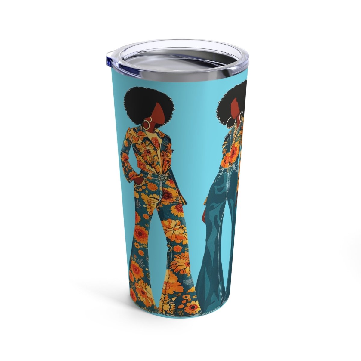 Afros and Bell Bottoms Tumbler - The Trini Gee
