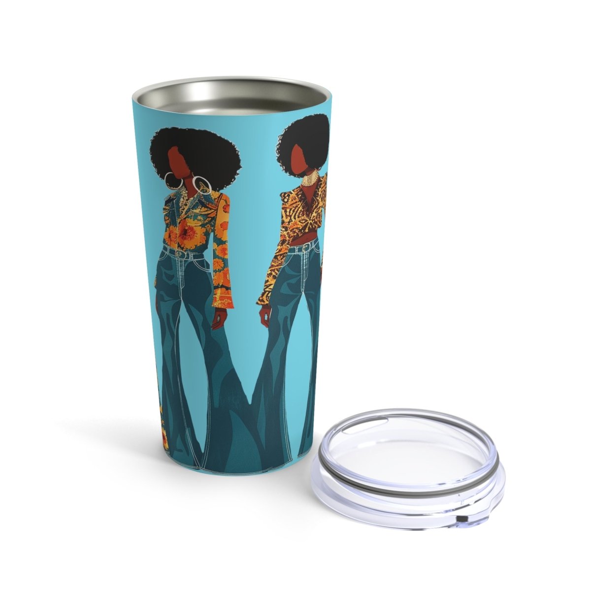 Afros and Bell Bottoms Tumbler - The Trini Gee