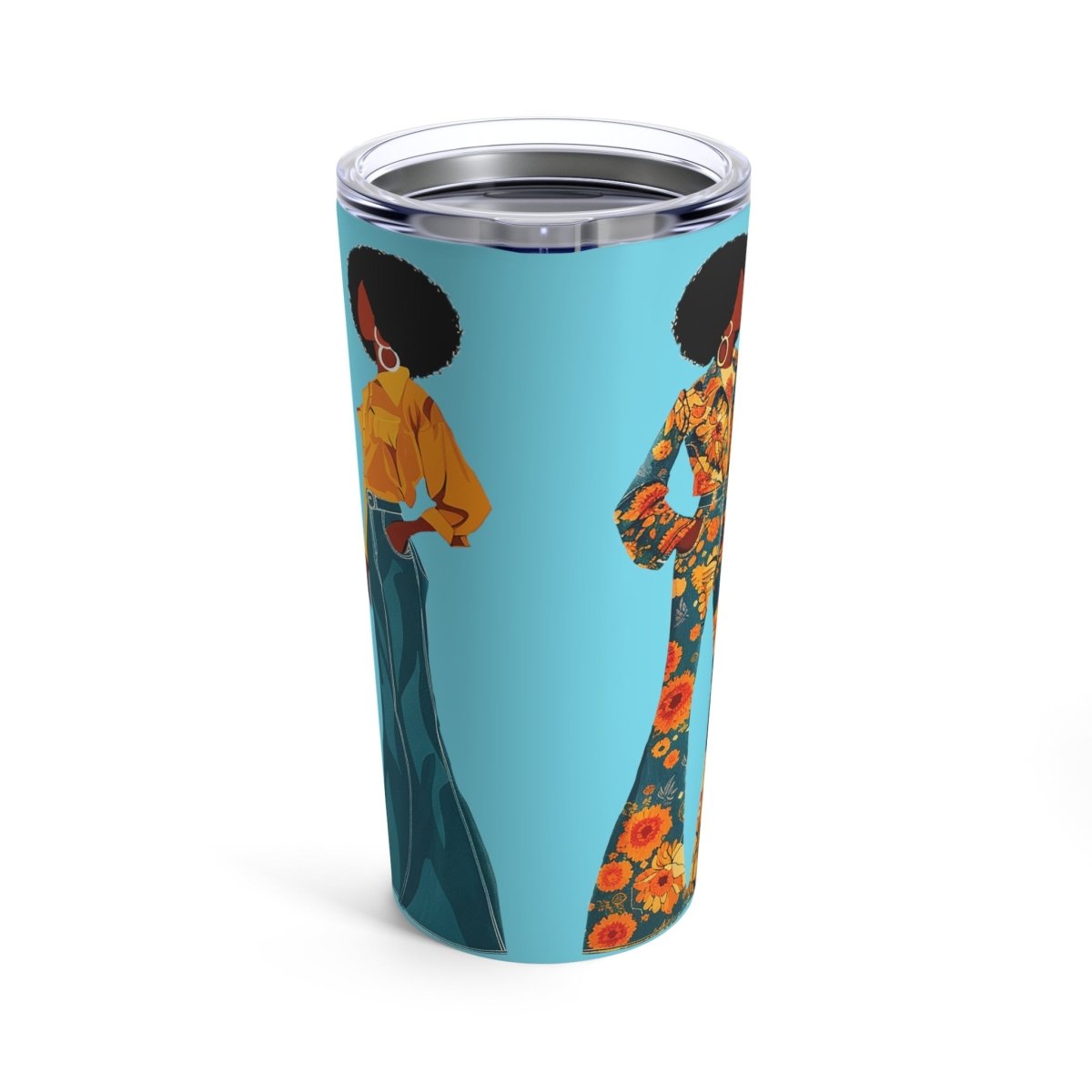 Afros and Bell Bottoms Tumbler - The Trini Gee