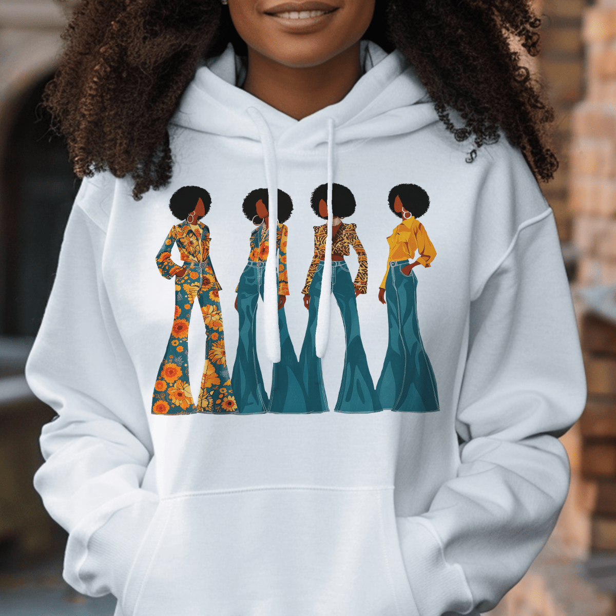 Afros & Bell Bottoms Hoodie - The Trini Gee