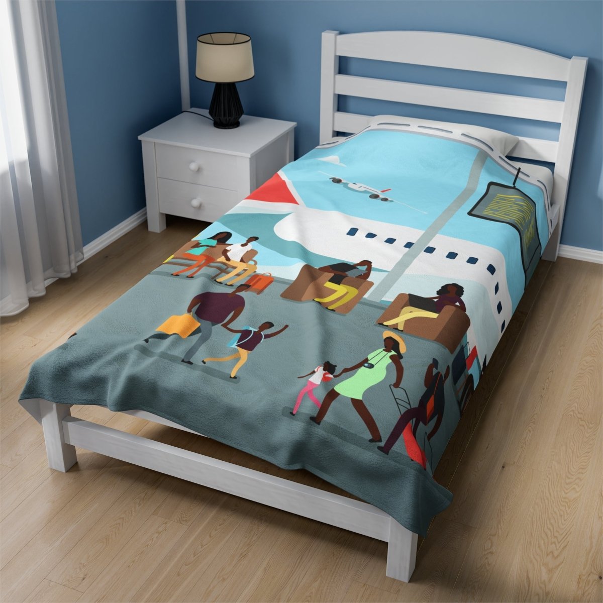 Airport People Blanket - Afrocentric Art by The Trini Gee