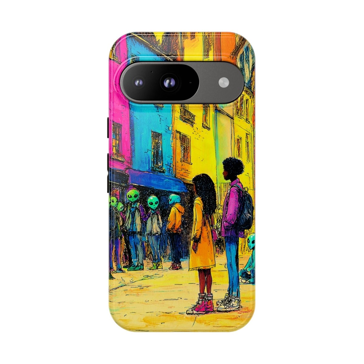 Alien Arrivals Phone Case - Afrocentric Art by The Trini Gee