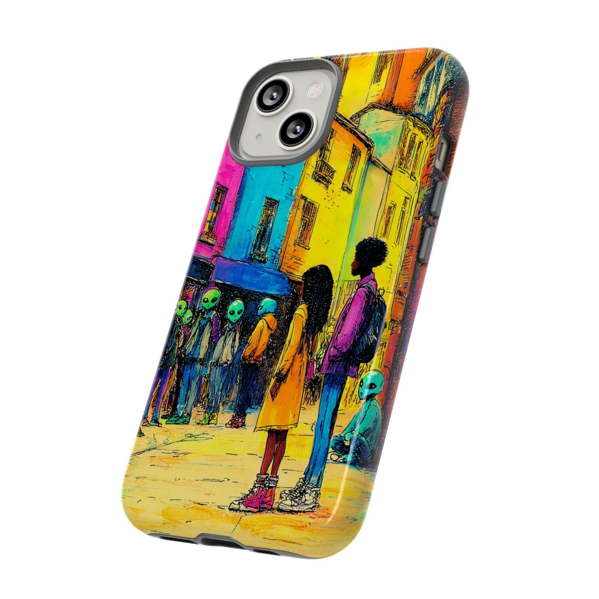 Alien Arrivals Phone Case - Afrocentric Art by The Trini Gee