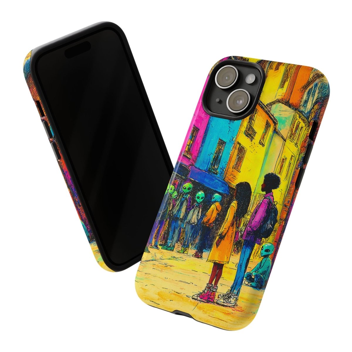 Alien Arrivals Phone Case - Afrocentric Art by The Trini Gee