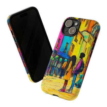 Alien Arrivals Phone Case - Afrocentric Art by The Trini Gee