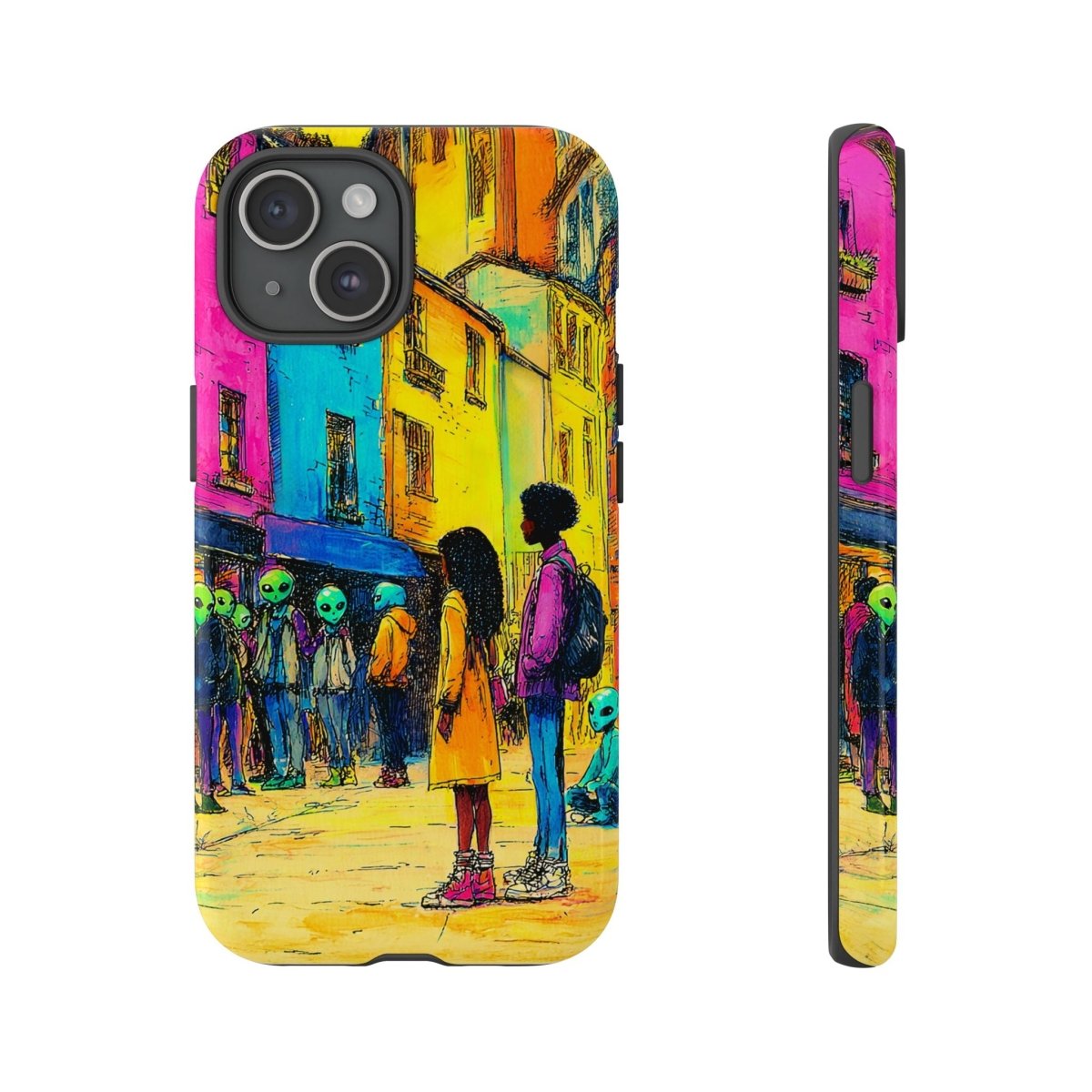 Alien Arrivals Phone Case - Afrocentric Art by The Trini Gee