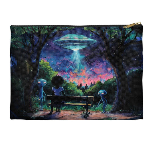 Alien Arrivals Pouch - Afrocentric Art by The Trini Gee
