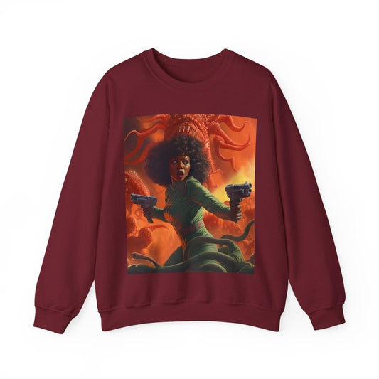 Alien Battle Sweatshirt - The Trini Gee