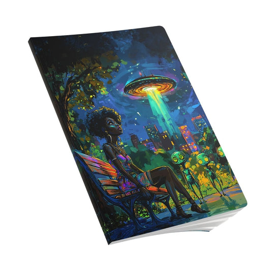 Alien Encounter Soft Journal - Afrocentric Art by The Trini Gee