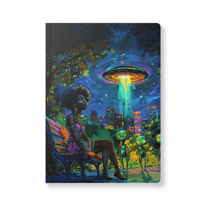 Alien Encounter Soft Journal - Afrocentric Art by The Trini Gee