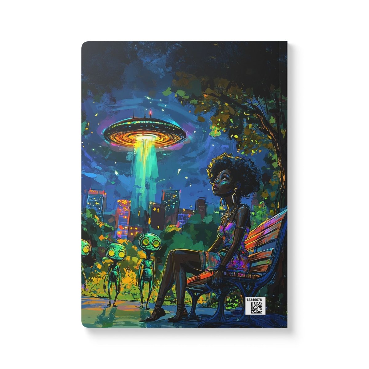 Alien Encounter Soft Journal - Afrocentric Art by The Trini Gee