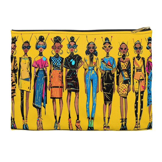 Alien Girls Accessory Pouch - Afrocentric Art by The Trini Gee