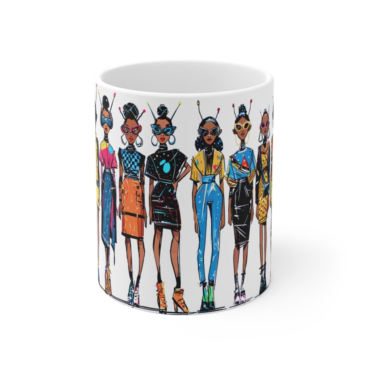 Alien Girls Mug - Afrocentric Art by The Trini Gee