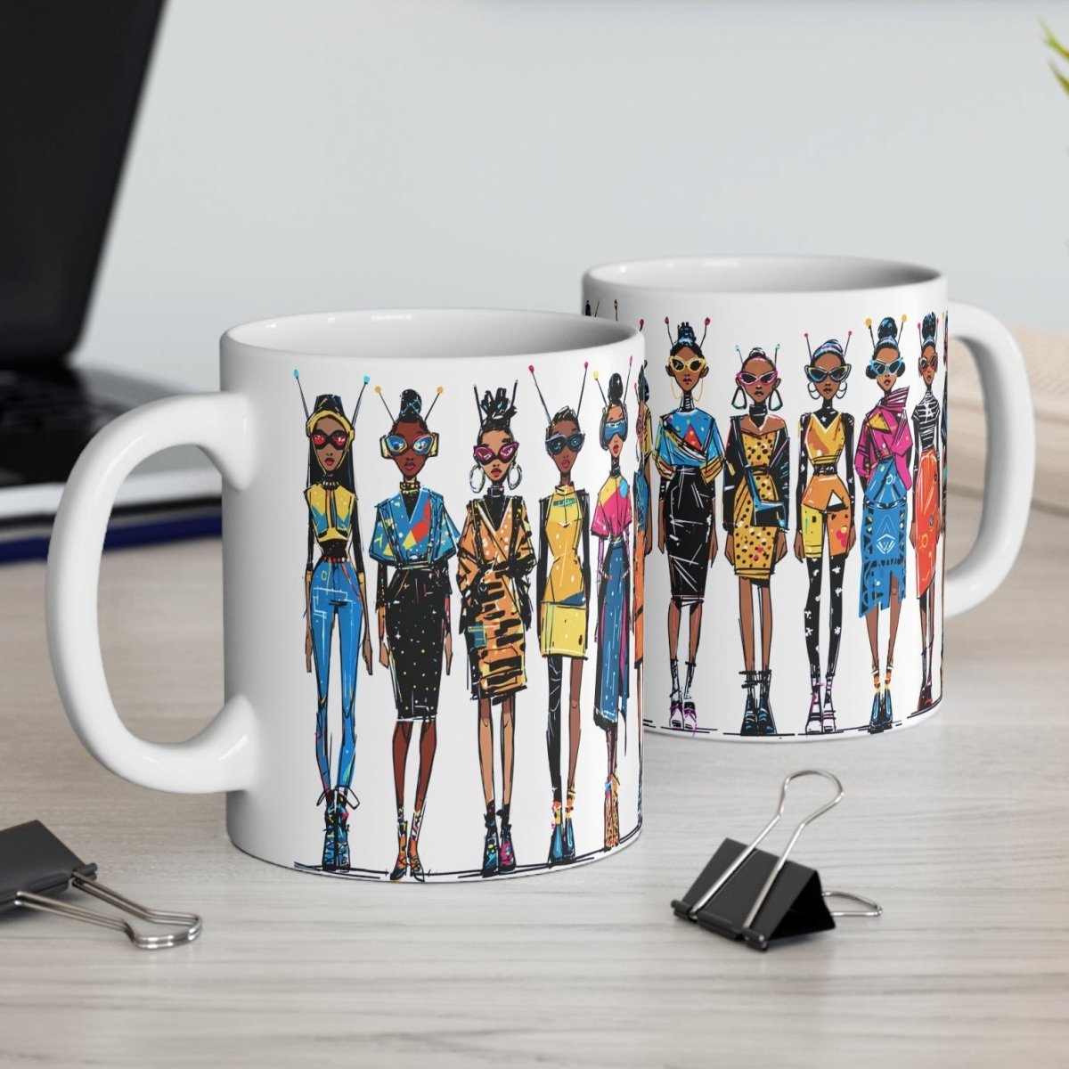 Alien Girls Mug - Afrocentric Art by The Trini Gee