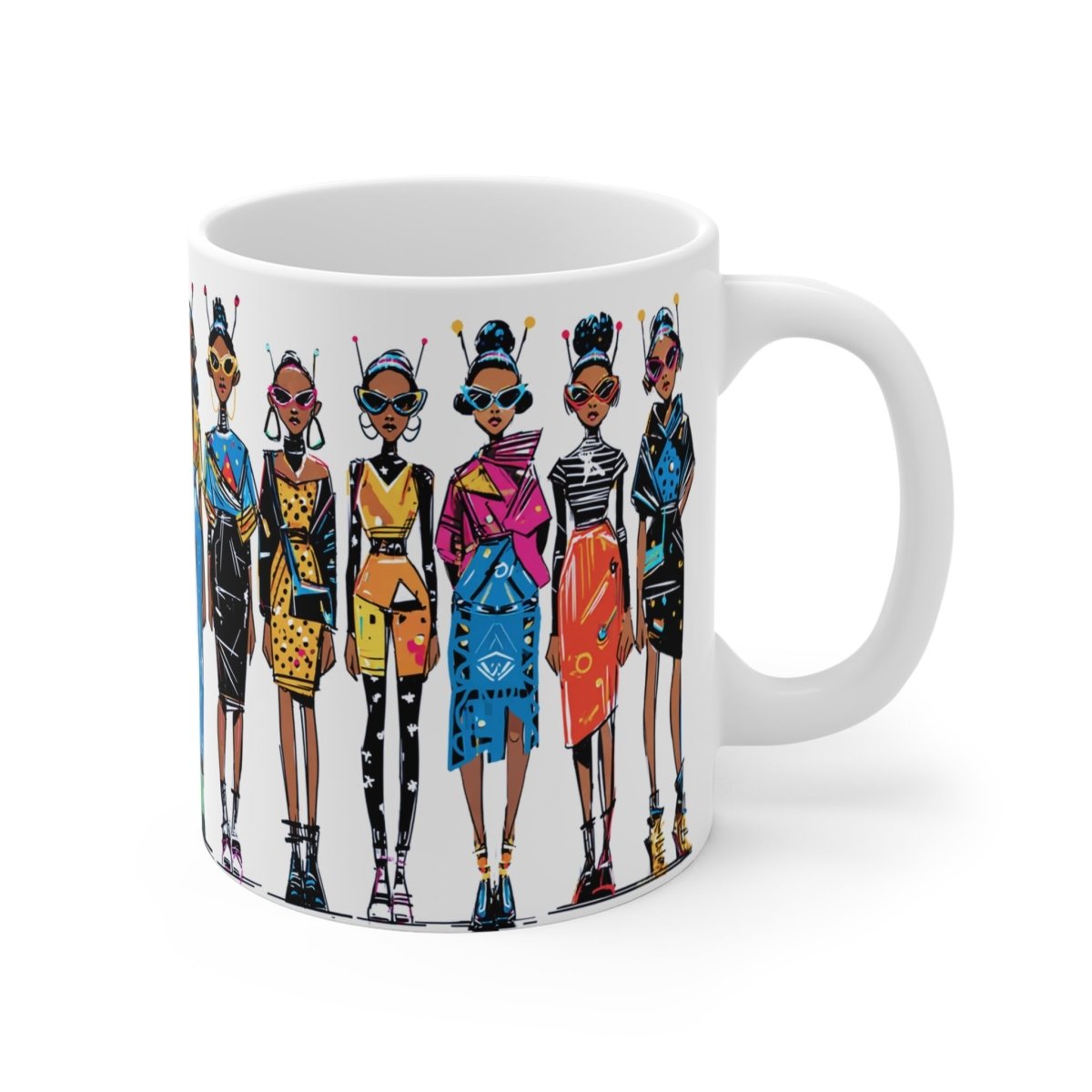 Alien Girls Mug - Afrocentric Art by The Trini Gee