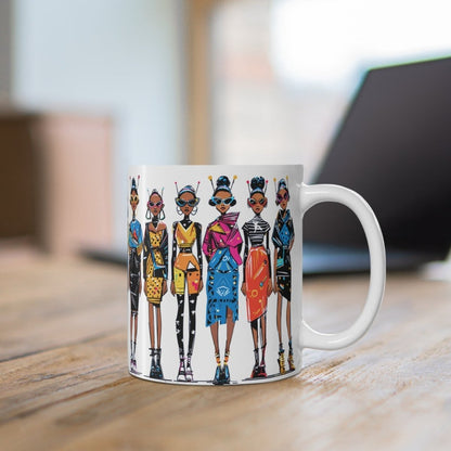 Alien Girls Mug - Afrocentric Art by The Trini Gee