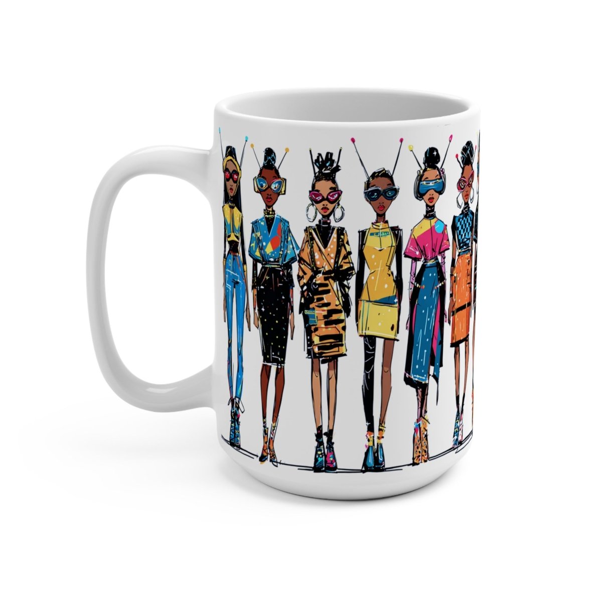 Alien Girls Mug - Afrocentric Art by The Trini Gee