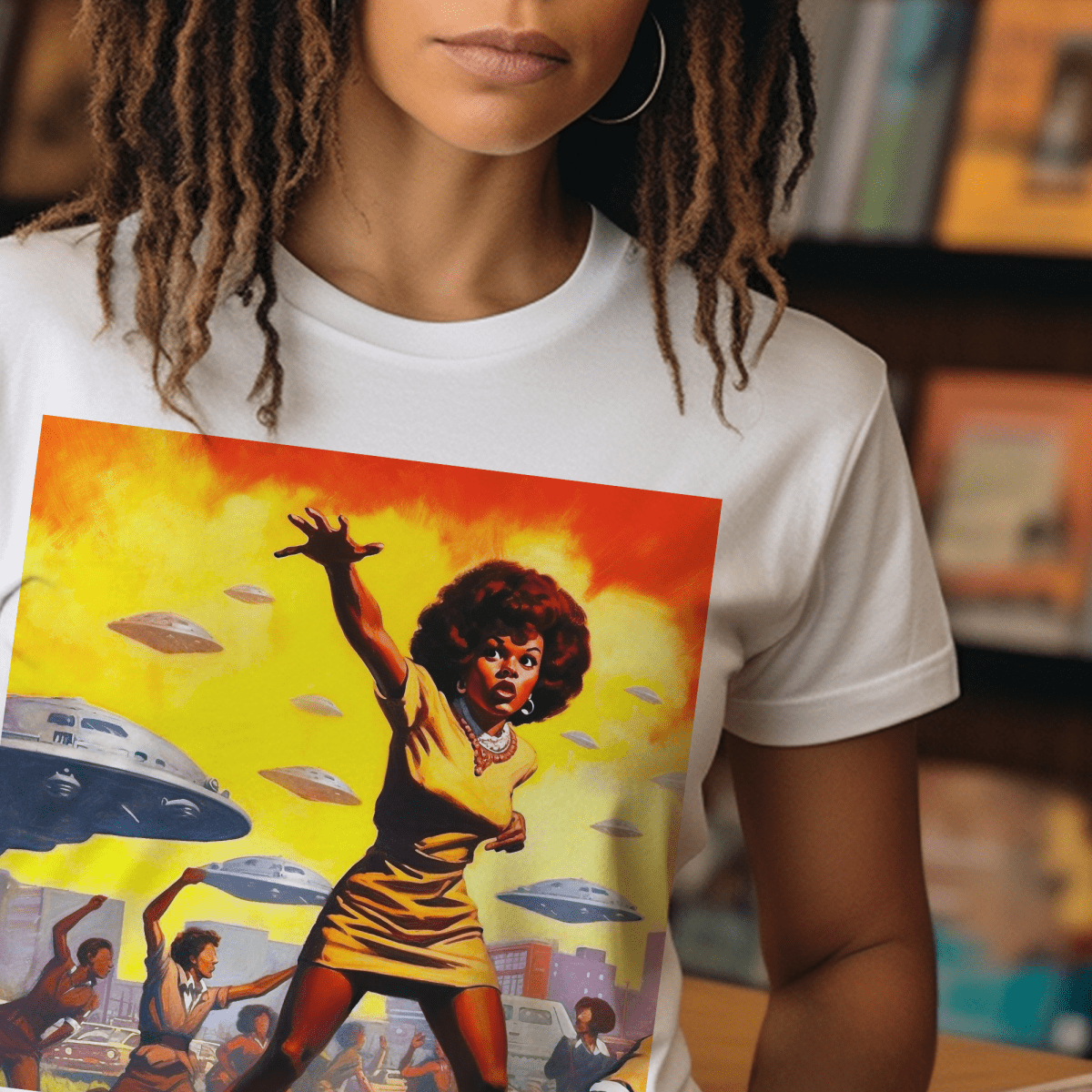 Alien Invasion Shirt - Afrocentric Art by The Trini Gee