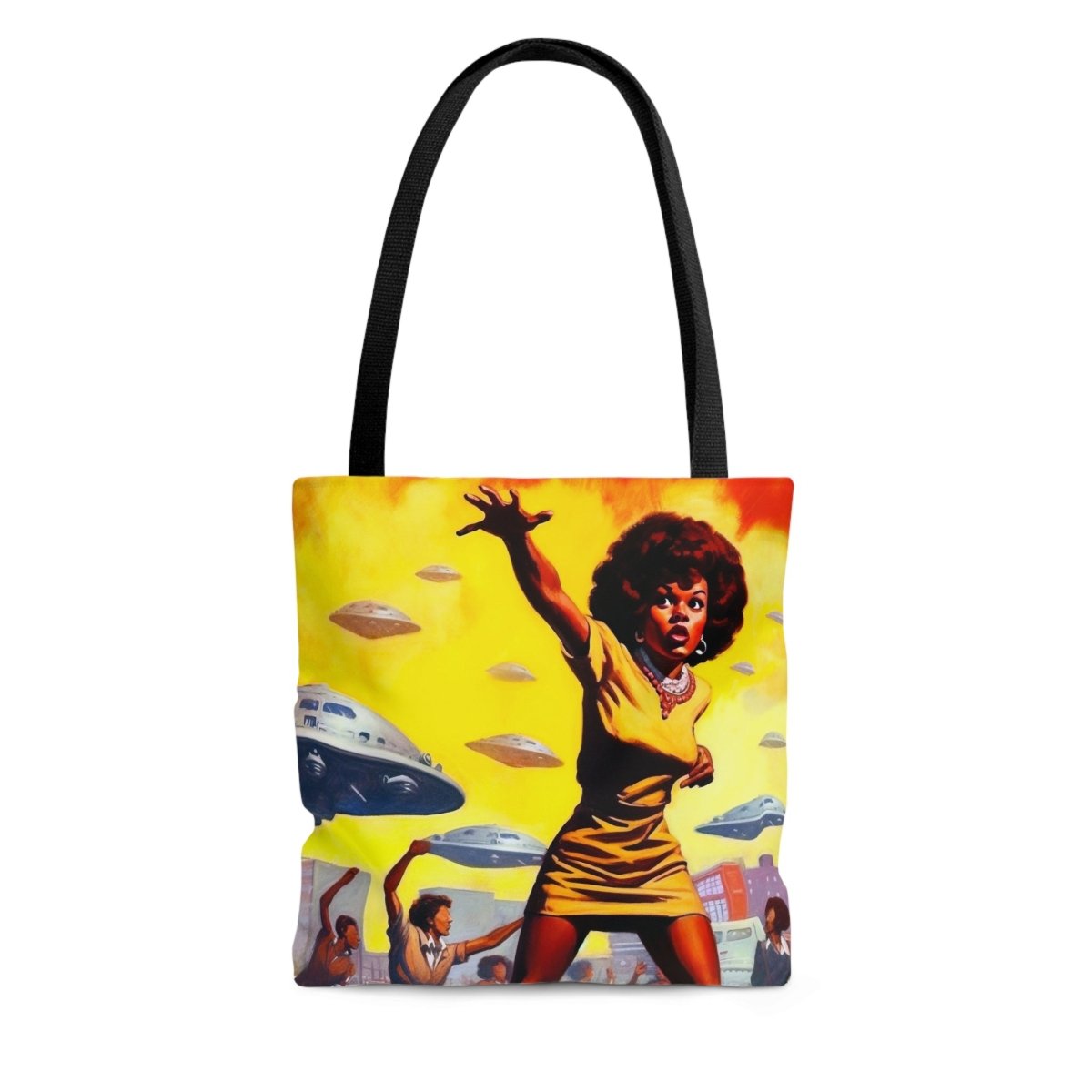Alien Invasion Tote Bag - Afrocentric Art by The Trini Gee