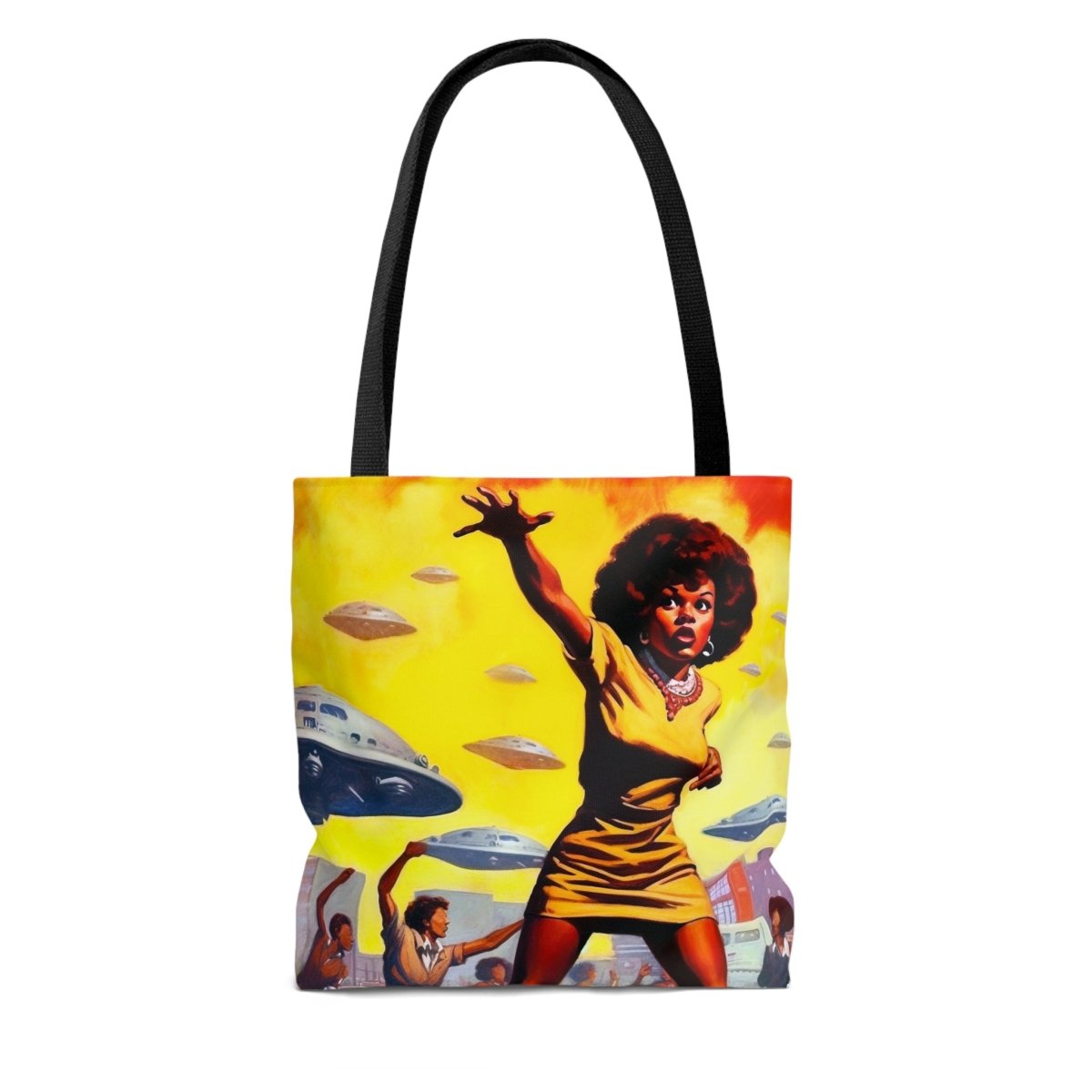 Alien Invasion Tote Bag - Afrocentric Art by The Trini Gee