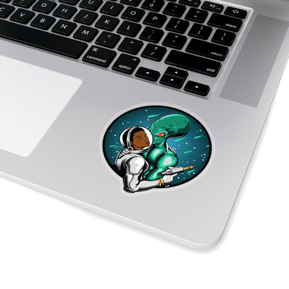 Alien Love Sticker - Afrocentric Art by The Trini Gee