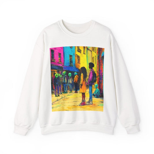 Alien Streets Sweatshirt - Afrocentric Art by The Trini Gee