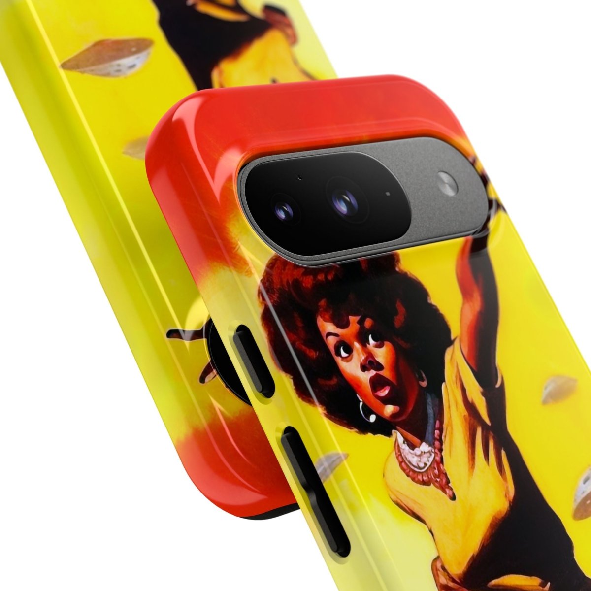 Alien UFO Invasion Phone Case - Afrocentric Art by The Trini Gee
