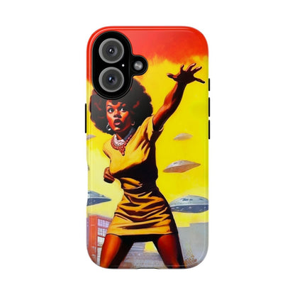 Alien UFO Invasion Phone Case - Afrocentric Art by The Trini Gee