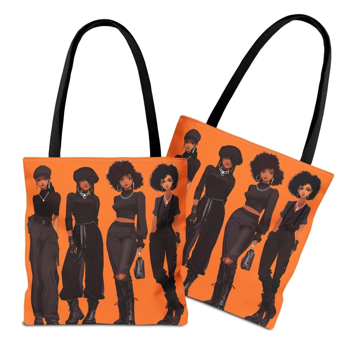 All Black Crew Tote - Afrocentric Art by The Trini Gee