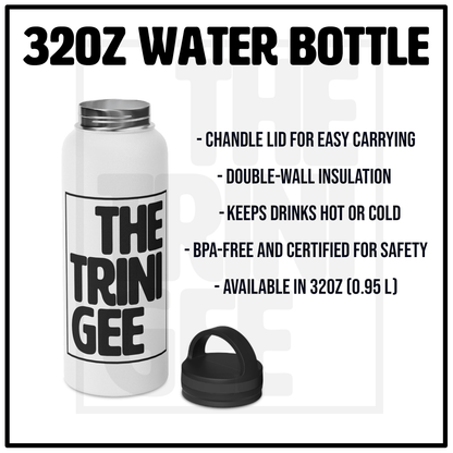 All Black Fashion 32oz Water Bottle - Afrocentric Art by The Trini Gee