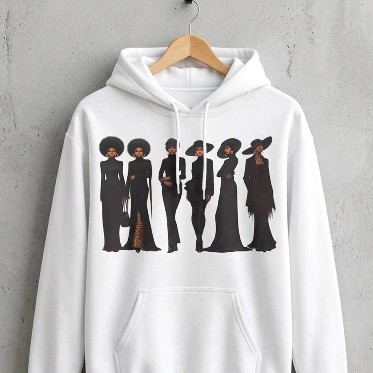 All Black Pride Hoodie - Afrocentric Art by The Trini Gee